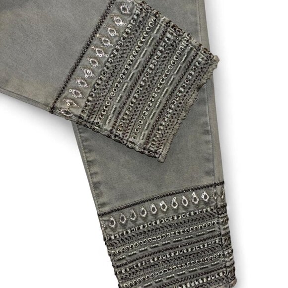 Tribal Jeans Ankle Jeggings Embellished Hem Size 10 - Picture 2 of 4
